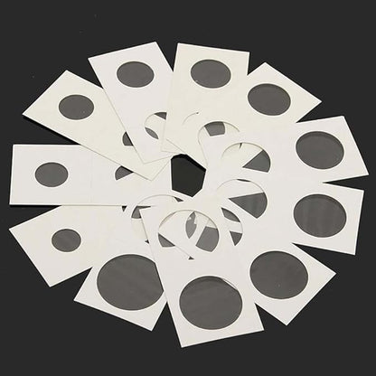 100 Pieces Cardboard Coin Flips 2x2 Holders Sleeves for All Coins Collection Supplies Currency Holder Storage for Pennies, Quarters, Stamp(40mm-100pcs)