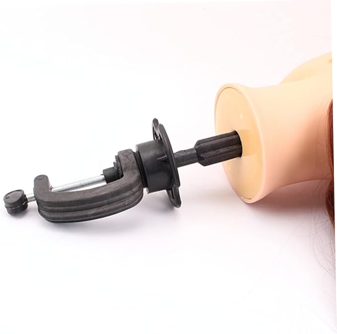2Pcs Mannequin Head Stand for Wig Display Sturdy Wig Head Holder for Hairdressing Styling Hat Display Black