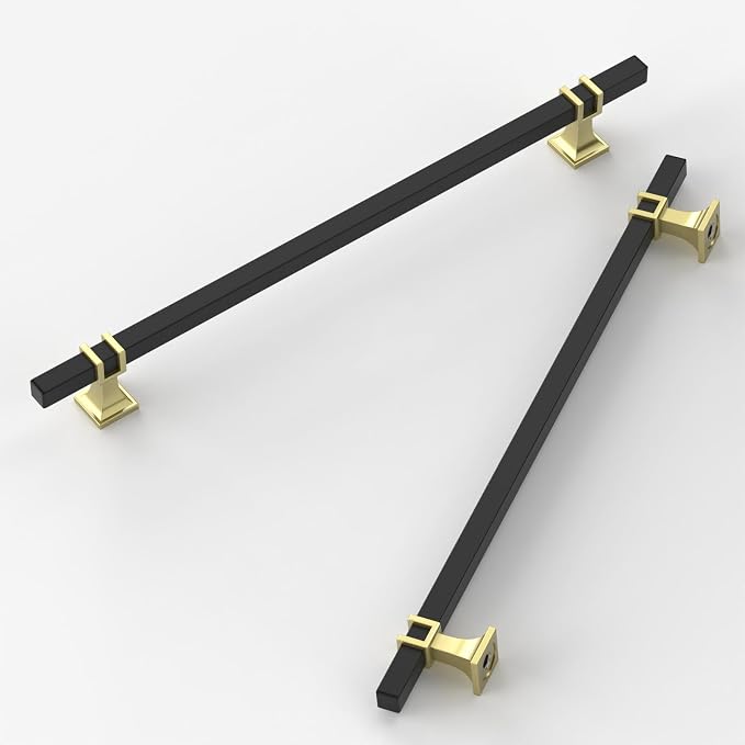 9BUILD 5 Pack 9 Inch Cabinet Pulls Matte Black Kitchen Cabinet Handles Cabinet Hardware Kitchen Handles for Cabinets Black Pulls T Bar Drawer Handle
