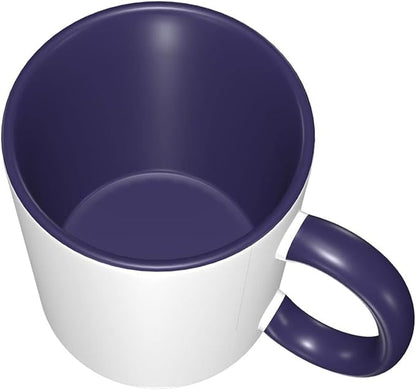 Personalized Coffee Mug Design Your Own Custom with Photo Text Logo Novelty Customized Gifts for Anniversary Birthday Christmas, for Dad, Mom, Husband, Wife 11oz Both Sides Print, Navy