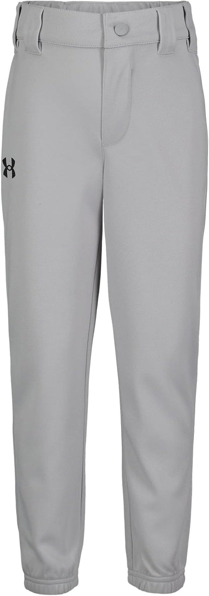 Under Armour Boys' Baseball Pant, Belt Loops, Logo, Snap Closure, Comfortable  Durable