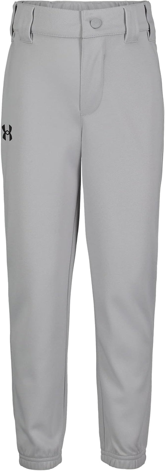 Under Armour Boys' Baseball Pant, Belt Loops, Logo, Snap Closure, Comfortable  Durable