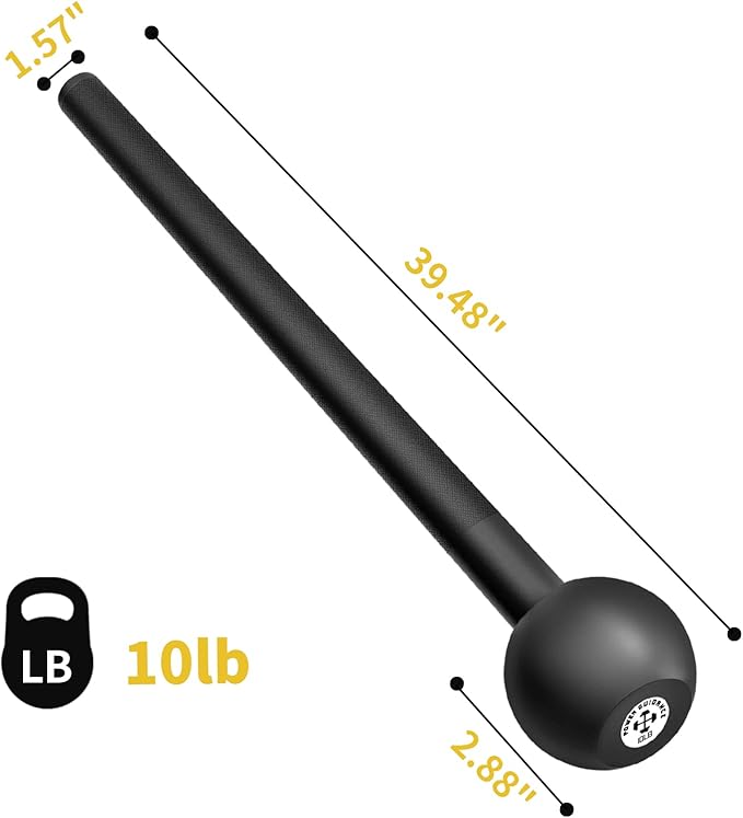 POWER GUIDANCE Steel Mace Macebell Cast Iron Training Full Body Workout, Shoulder, Core Strength, Muscles, Joints (7lb to 25lb)