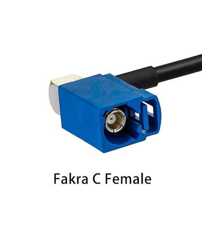 Fakra C GPS Antenna Extension Coaxial Cable Fakra C Male to SMA Male and Fakra C Female Y Type Pigtail Cable RG174 12in30cm for Car Radio
