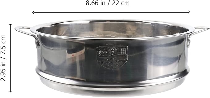 STOBAZA 22cm8.6in Stainless Steel Steamer Basket for Food Steamer Basket Insert Steam Rack Trivet, Steamer Grid Compatible with InstantPot Pressure Cooker Kitchen Cookware