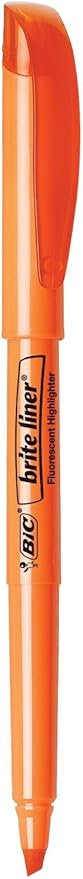 BIC Brite Liner Highlighter Chisel Tip Orange DOZEN (BL11-OE)