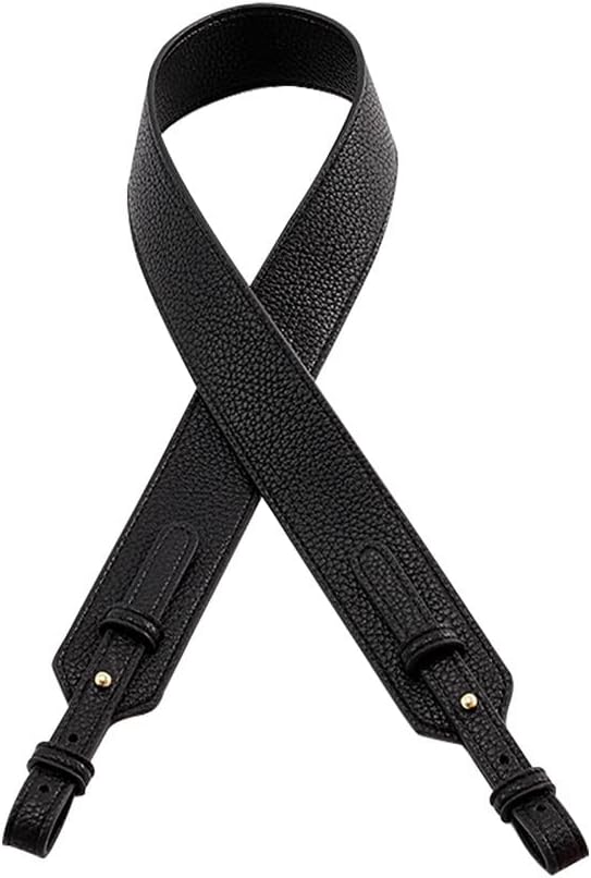 Grain Leather Purse Strap Adjustable Crossbody Replacement Straps for Handbags Monk Head Screws Detachable