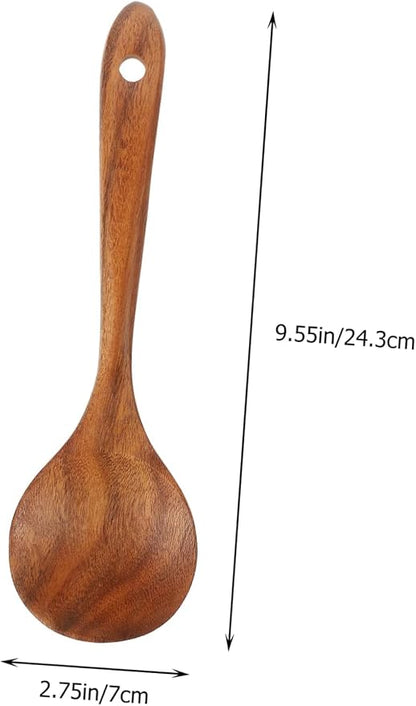 Wooden Mixing Spoon for Stirring Combining and Serving Food Kitchen Utensil