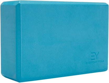 Everyday Yoga Foam Block with Soft Non-Slip Surface for Stability, Balance, and Deepen Stretches - Ideal for Yoga, Pilates, and Meditation Accessories (Sold Singular)