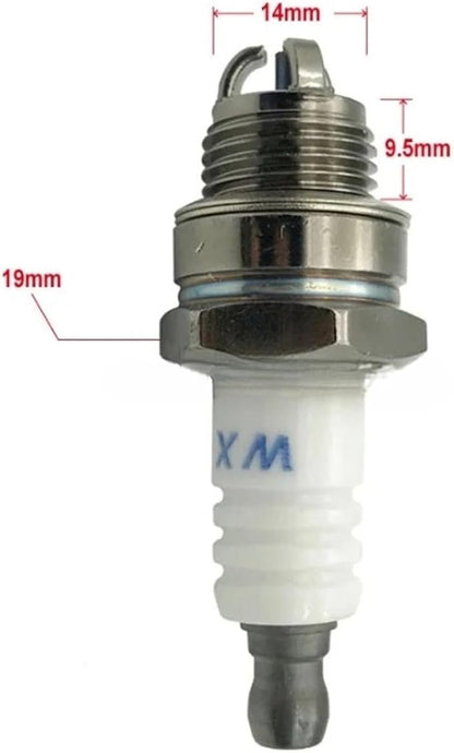 1 2 PCS 3 electrode Spark Plug L7T Compatible for BM6A BMR6A WS6E WS7E BPMR6A WS7F CJ7Y W20MU L7TC BPMR7A 2-stroke chain saw field mower(1 PC), liuxx2005