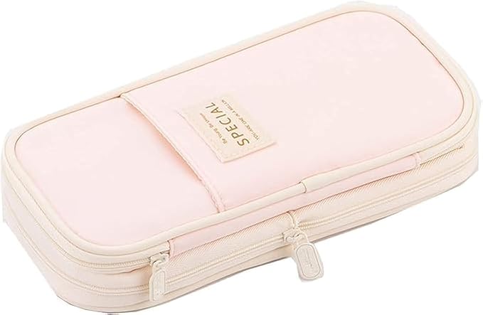 Colorful Large Storage Pencil Case Pen Bag with Zipper Big Capacity Pouch Organizer for Office Travel Holder Box