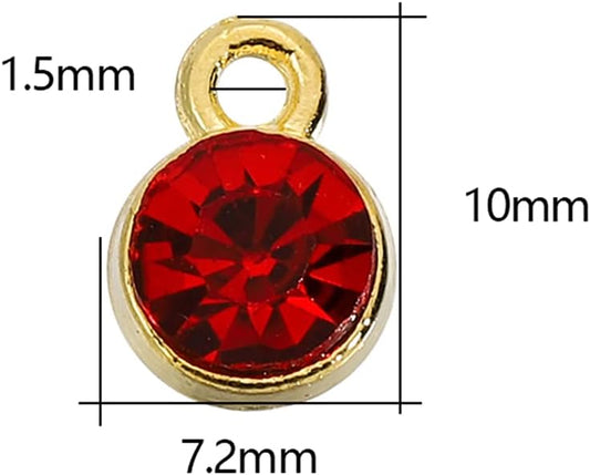 20PcsLot Colorful Crystal Birthstone Dangle Charms Water Drop Pendants Rhinestone Teardrop Pendants For Necklace Bracelet Earring DIY Jeweley Making Supplies