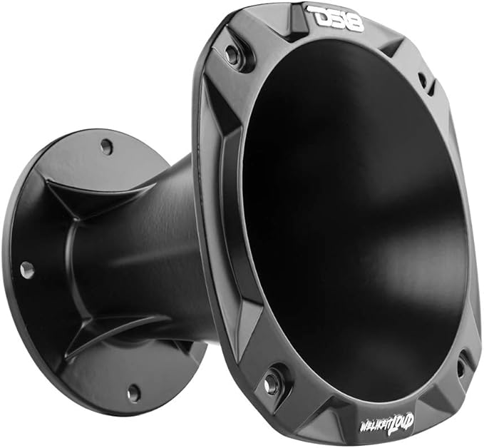 DS18 PRO-HA102BK 2" 100 Aluminum Bolt On Horn (Black) - Waveguide Exit Horn for Compression Drivers