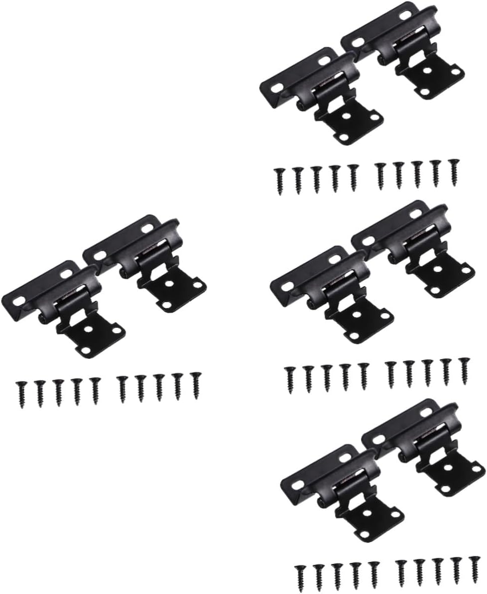 Mipcase 4sets Overlay Soft Close Cabinet Hinges Semi-Concealed Door Hinges for Easy Installation Cold-Rolled for Kitchen and Furniture Applications