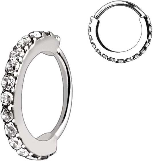 316L Stainless Steel Multi-Jeweled Annealed Seamless Ring 16GA