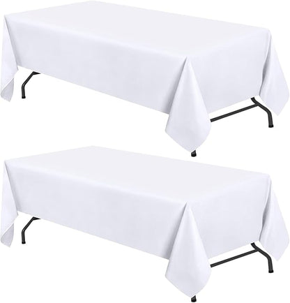60 x 102 inch rectangular tablecloth, 6-foot tablecloth, washable polyester