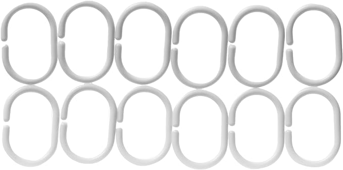 Basics Water Resistant 8-Gauge PEVA Shower Curtain Liner with Metal Grommets and Plastic Hooks, 72"L x 72"W, Clear
