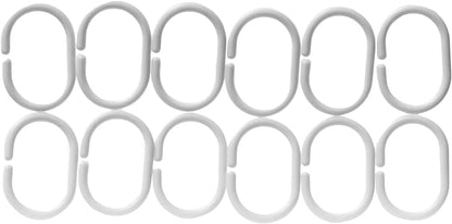 Basics Water Resistant 8-Gauge PEVA Shower Curtain Liner with Metal Grommets and Plastic Hooks, 72"L x 72"W, Clear