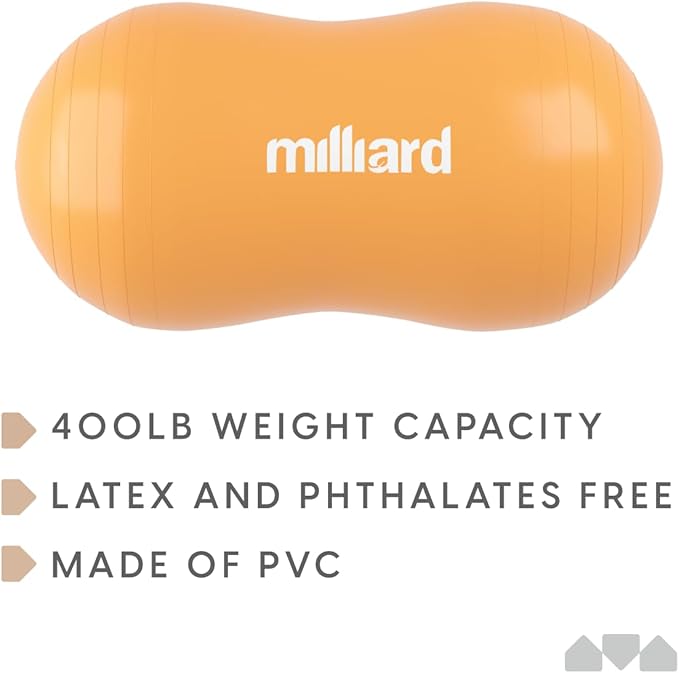 Milliard Peanut Ball Physio Roll for Exercise, Therapy, Labor, Birthing and Dog Training