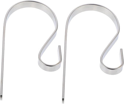 Pack of 2 metal hooks for Christmas socks, metal hooks for Christmas stocking decoration, fireplace hooks, iron hooks