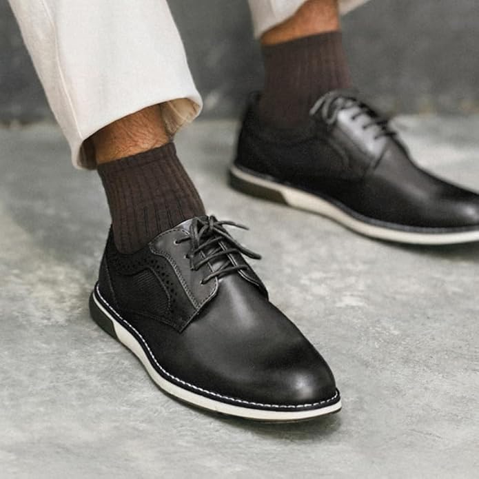 Bruno Marc Men's Plain Toe Oxford Shoes Business Formal Derby Dress Sneakers Crossflex GentEdge
