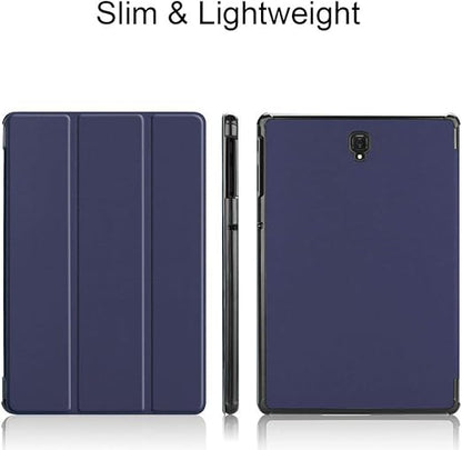 Custer Case for Samsung Galaxy Tab S4 10.5 T830 T835 T837,Ultra-Thin PU-Leather Hard Shell Cover for Samsung Galaxy Tab S4 10.5 T830 T835 T837 - Blue