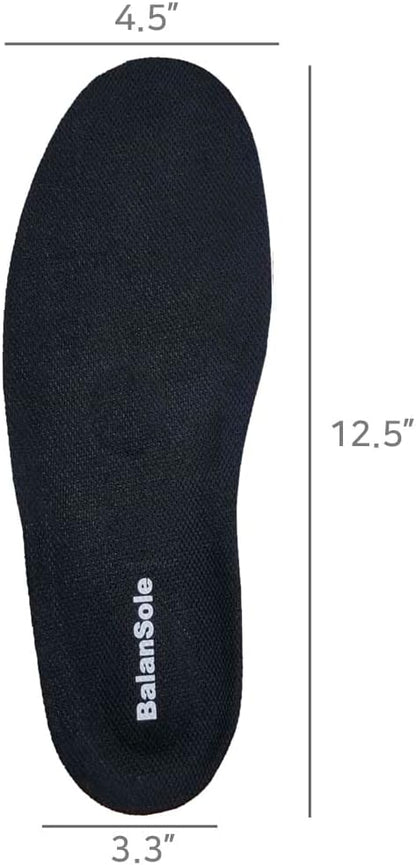 Wide Fit Insoles for Men 4E EEEE (Black)