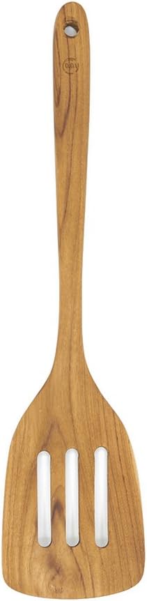 FAAY Teak Wooden Slotted Spatula Turner  Durable, Healthy, High Moist Resistance Teak Wood Spatula for Non Stick Cookware