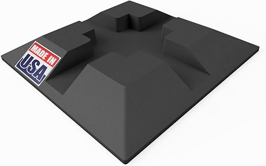 USA Made Foundation Block - Deck Support - Handi Block - Pier Shed Base Footing Post Beam Support - Heavy Duty, UV Resistant, 100% Recycled Plastic - Durable for Decks, Sheds & Structures (2 Pack)