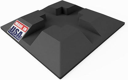 USA Made Foundation Block - Deck Support - Handi Block - Pier Shed Base Footing Post Beam Support - Heavy Duty, UV Resistant, 100% Recycled Plastic - Durable for Decks, Sheds & Structures (2 Pack)