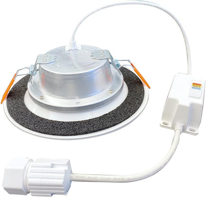 HALO Quicklink 6-Inch Canless LED Downlight Selectable 2700K, 3000K, 3500K, 4000K, 5000K CCT – White, (Driver Not Included)