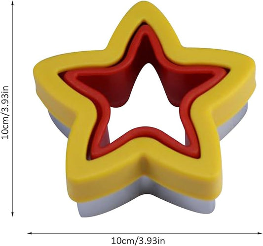 Stainless Steel Cutter Cake Flower Shaped Baking Tool Birthday Cookie (Yellow, 10x10x4cm)