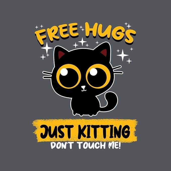 TeeFury - Free Hugs Just Kitting - Mens Animal, Cat, T-Shirt