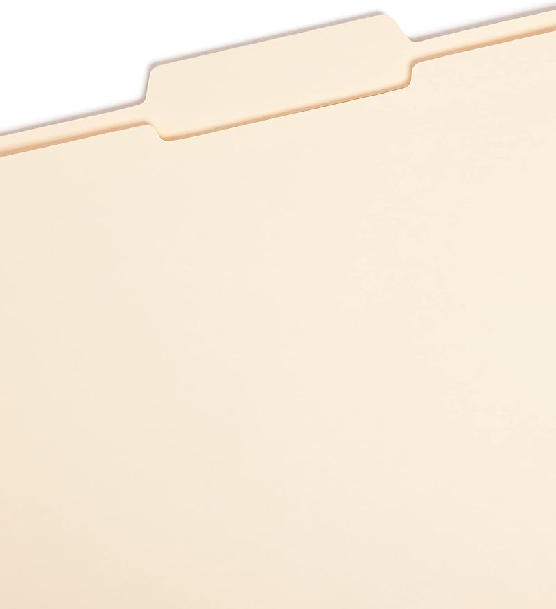 Smead File Folder, Reinforced 1/3-Cut Tab, Center Position, Letter Size, Manila, 45 Count (10334)