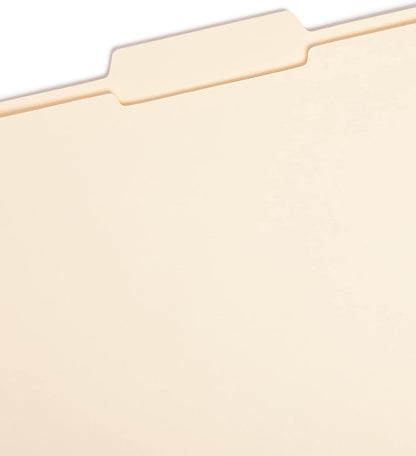Smead File Folder, Reinforced 1/3-Cut Tab, Center Position, Letter Size, Manila, 45 Count (10334)
