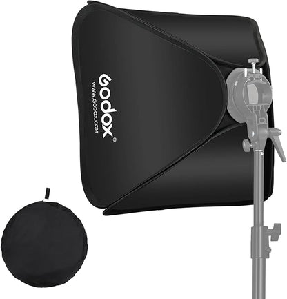 Godox 24"x24"/60cmx60cm Foldable Portable Softbox, Collapsible Small Softbox Reflector Diffuser for Camera Photography Studio Strobe Flash Speedlite Speedlight (Bowens Mount)