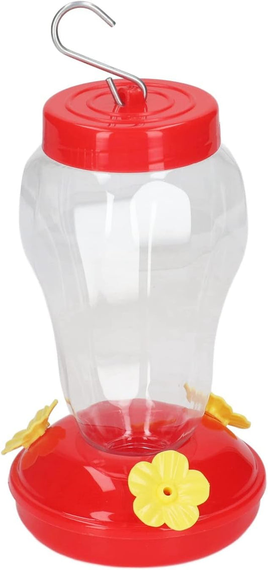 Outdoor Hummingbird Feeder Iron Hook 3 Flower Ports Hanging Hummingbird Feeder for Countyard (Style 1)
