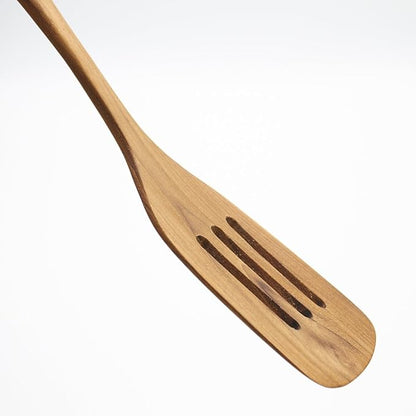 FAAY Teak Wooden Slotted Spatula Turner  Durable, Healthy, High Moist Resistance Teak Wood Spatula for Non Stick Cookware