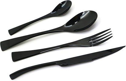 1810 Stainless Steel Dinner Spoon (Set of 4) 8.66 Inches, Black