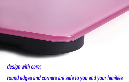 Scale for Body Weight, Digital Bathroom Scale, Weight Scales for People,Body Scale,Pink,Max:400LB/180KG,2 Weighing Units: LB/KG
