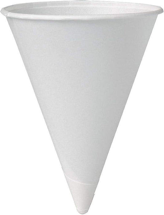 SOLO Cup Company 4BR-2050 200 Piece Cone Water Cups, Cold, Paper, 4 oz, White, 1 Count (Pack of 1), Gray