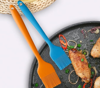 Silicon Basting Brushes, Heat Resistant Pastry Brushes, Spread Oil Butter Sauce Marinades for BBQ Grill Barbeque  Kitchen Baking (Blue)