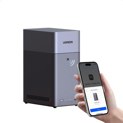 UGREEN NAS DH2300 2-Bay for Beginners & Personal Users, Phone Backup AI Album, Private Cloud/Remote Access, File Sharing, Multi-Device Backup, Home Entertainment, 4GB RAM on Board (Diskless) (Open box)