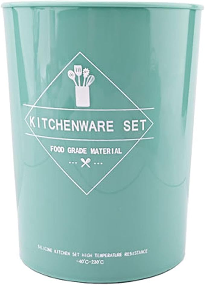 1pcs Green Cooking Utensils Plastic Holder, Kitchen Utensil Holder Organizer for Countertop,Easy to Clean