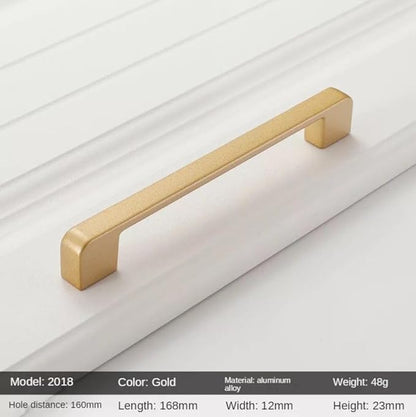 Handles Drawer Cabinet Furniture Kitchen Handles for Cabinet Knob Door Drawer Furniture Kitchen Modern Simple Golden Hardware,2018,160