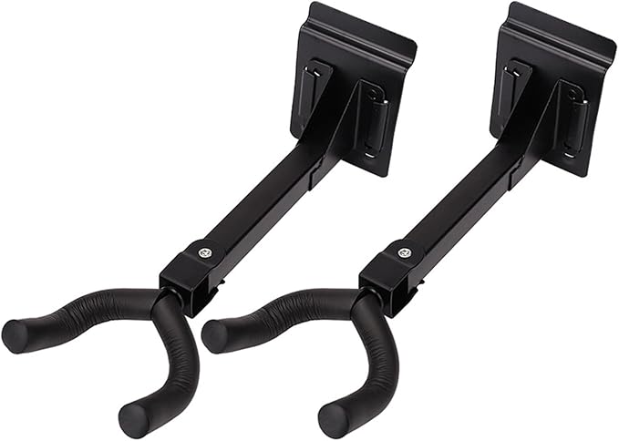 Adjustable Guitar Stand Guitar Hook 2pcs Guitar Hangers Wall Mount Strong Load-Bearing Easy to Install Long