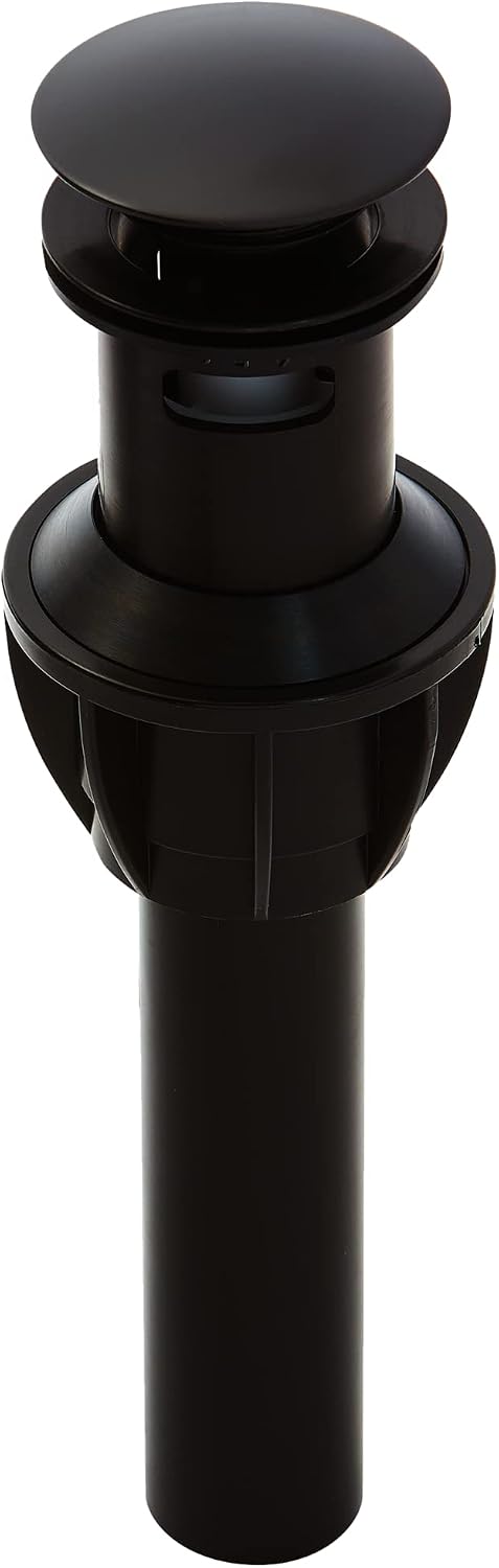 Pfister Push & Seal Pop Up Drain Stopper Assembly Kit for Bathroom Sink, Matte Black Finish, 972097B