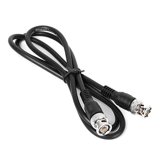 1m BNC Cable - RG58 Coaxial Cable for CCTV Camera - BNC Male to BNC Male Connectors