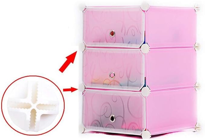 Cube Wardrobe Storage Rack 8 Closet Clothes Cabinet Organizer DIY Modular Shelf Kitchen?Dining & Bar Whoosh (White, One Size)