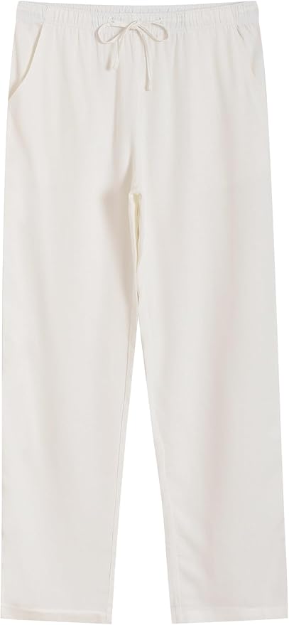 Latuza Men's 34"/36" Inseam Tall Linen Pants Relaxed Fit Casual Pants